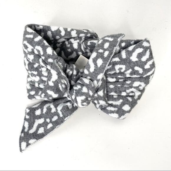 Leonie Leopard Print Ear Band Anthropologie Earwarmer Gray Winter